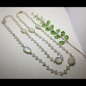 Moonstone Opera Length Necklace